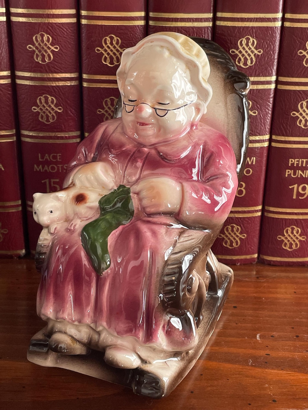Winchester Lady Rocking Chair Vintage Old Lady Rocking Chair Coin Bank