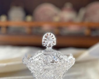 Vintage Glas Zuckerdose