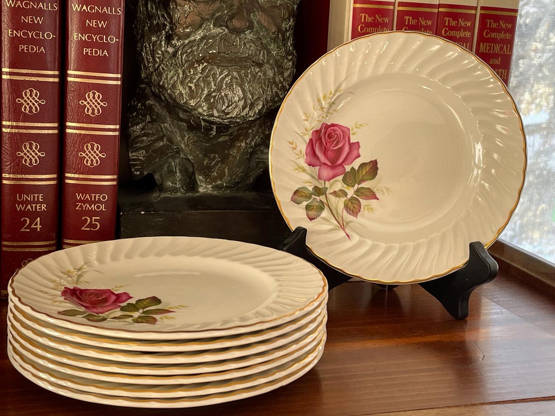 Rose Ridgeway England Ridgeway Anniversary Rose Salad Plate - Etsy Canada