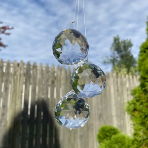 1PC Suncatcher Crystal Ball (40MM/30MM/20MM), Rainbow Maker, Window Decoration, Home Decor, Hanging Pendant