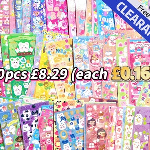 50 stuks decoratieve stickervel | Polco-sticker | Stickervellenpakket | Korea-decosticker | Decoratiesticker | Decoratieve polcosticker | Kpop-stickervel