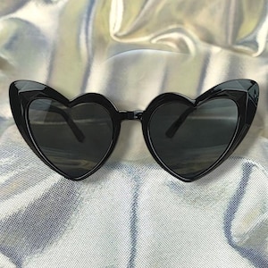 Goth cat eye heart sunglasses steampunk y2k horror pin up