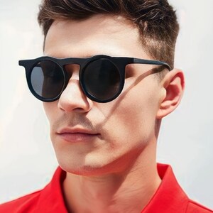 Retro round y2k sunglasses