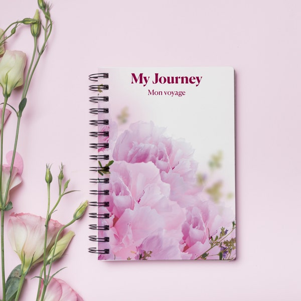 Journal Book / Notizbuch A5 / Liniert / Hochglanz / Tagebuch / fleur rosé