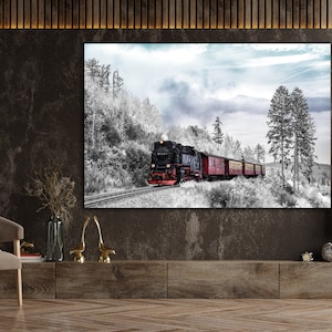Train Decor Train Canvas Art Steam Train Train Wall Art Large Wall Art Locomotive Train Wall Art Prints