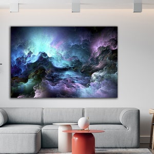 Abstract Canvas Art Print Purple Wall Art Purple Marble Abstract Art Purple Print Large Wall Art