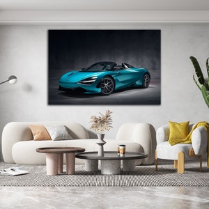 McLaren wall art Car canvas art McLaren print Super car art Car wall decor