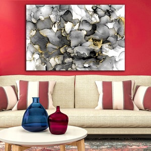 Gold Gradients Art Natural Abstract Art Gold Shade Abstract Art Marble Abstract Art Abstract Canvas Art Luxury Canvas Art Canvas Art