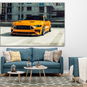 Canvas Ford Mustang Ford Mustang Ford Poster Canvas Car Print Ford Wall Decor Mustang Wall Art
