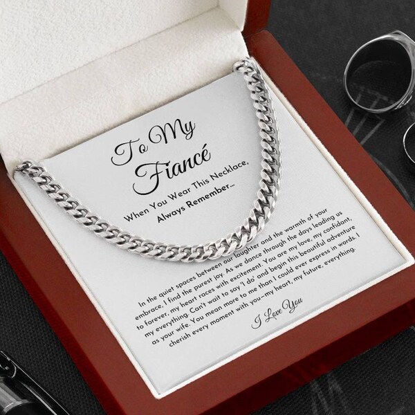 To My Fiance Gift, Husband To Be Gift, Fiance Christmas Gift, Promise Necklace For Him, To My Future Husband Gift, Fiance Birthday Gift