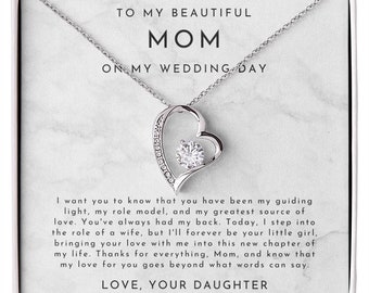 Mother Of The Bride Gift, To Mom From Daughter Gift, To My Mom On My Wedding Day Gift, Mother Of The Bride Gift Ideas, For My Mom Necklace