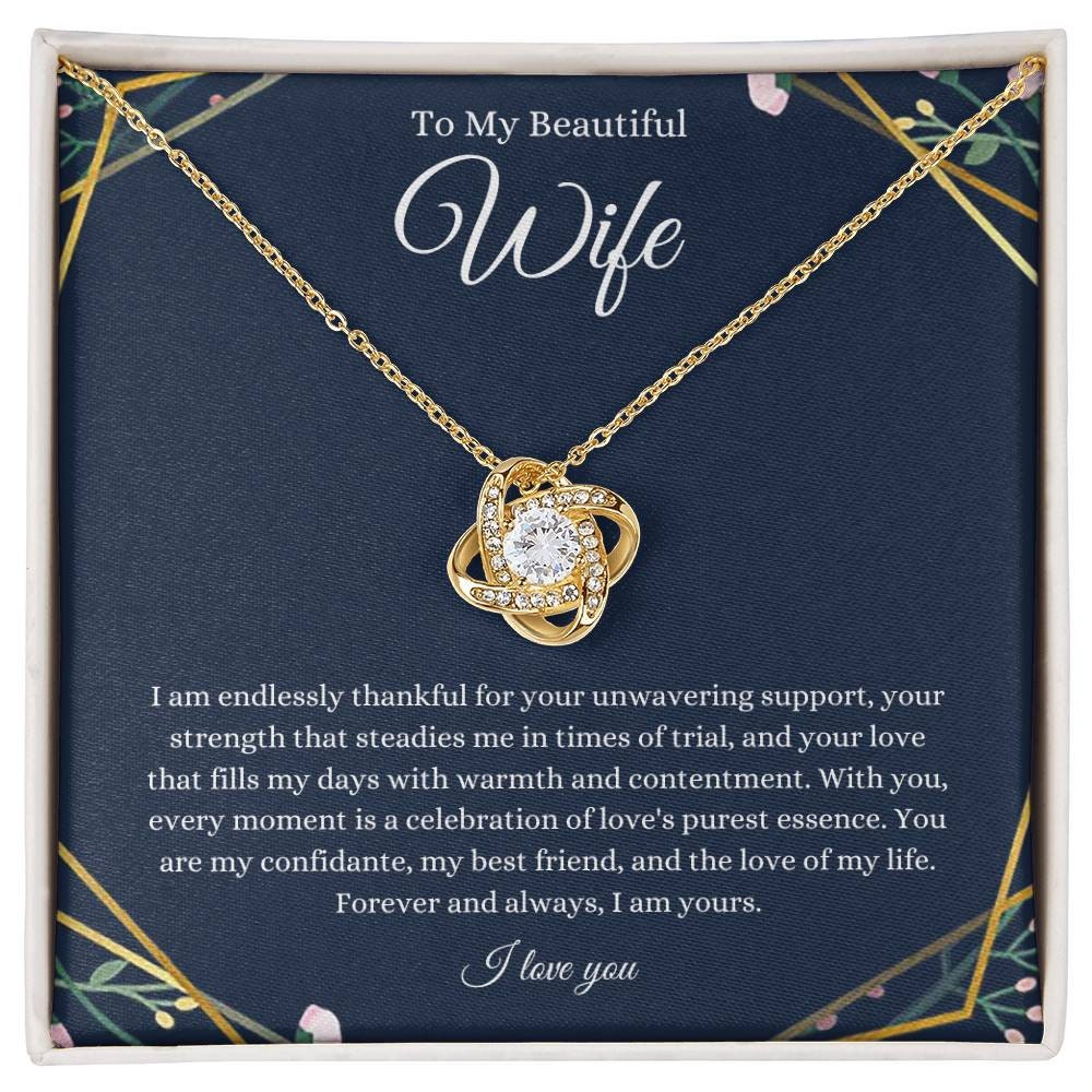 Romantic Gift for Wife, Wife Necklace, to My Beautiful Wife, Wife Gift ...
