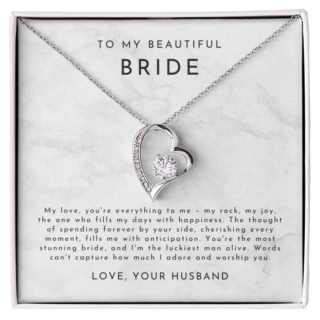 Groom Gift to Bride, Wedding Necklace for Bride, Bride to Be Gift, Future Wife Gift, From Groom