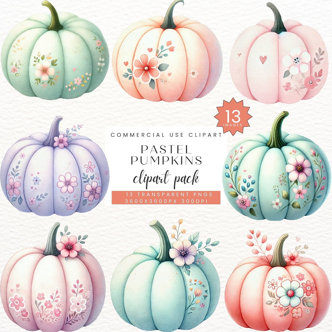 Pastel Pumpkins, Halloween Decoraton, Flowers and Pumpkins, Pink