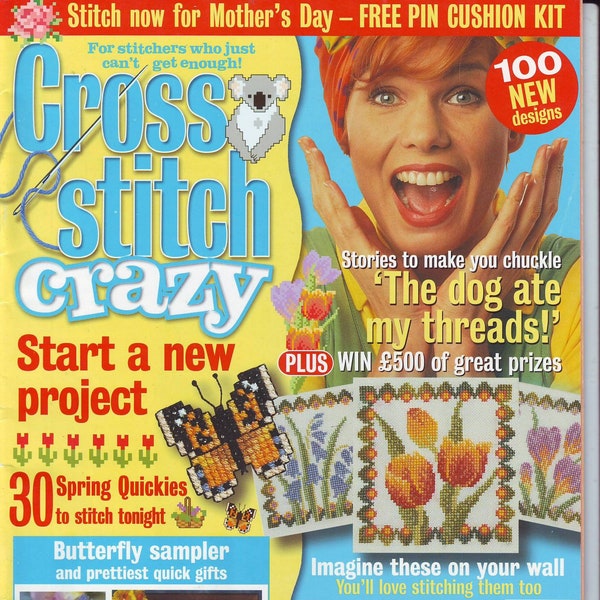 Cross Stitch Crazy Magazine  March 2000 cross stitch book (PDF EBook - Digital Download)