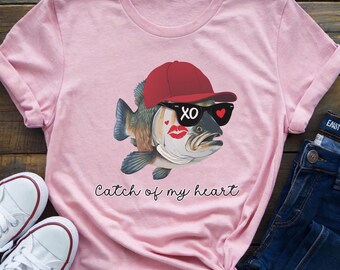 Catch of My Heart, Valentines Shirt Fish Pun Gift