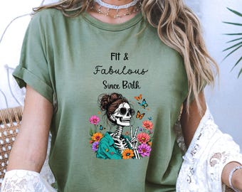 Comfort Colors Skeleton T-Shirt: Halloween Costume Shirt