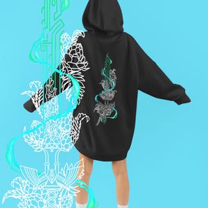 Zelda Tears of the Kingdom Inspired Hoodie - Zonai Master Sword & Hyrule Crest Design