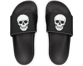 Men's PU Slide Sandals - Skull