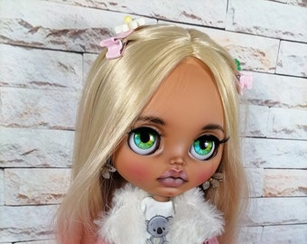 Reserved for 7 days. Blythe custom doll, OOAK Blythe doll, Blythe doll, birthday gift doll, Blonde hair doll