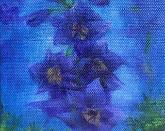 Delphinium Malerei: Kleine Juli Geburtsblume