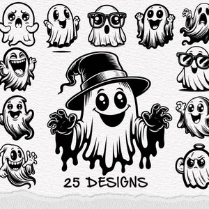 Cute Ghost SVG, Ghost SVG, Cute Spooky Ghost, Halloween SVG, Horror Spooky, Cute Ghost Clipart Silhouette Vector Cut Files
