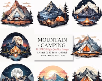 Mountain Camping, Camping Clipart