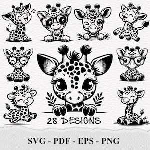 diseños de tatuajes de jirafas bebes