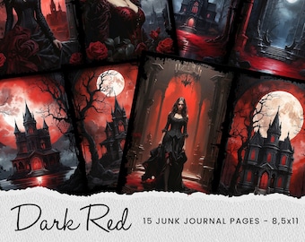 Gothic Junk Journal Seiten, Gothic Digitale Papiere, Dark Gothic Printable, Gothic Junk Journal Kit, Printable Junk Journal, Gothic Journal Kit