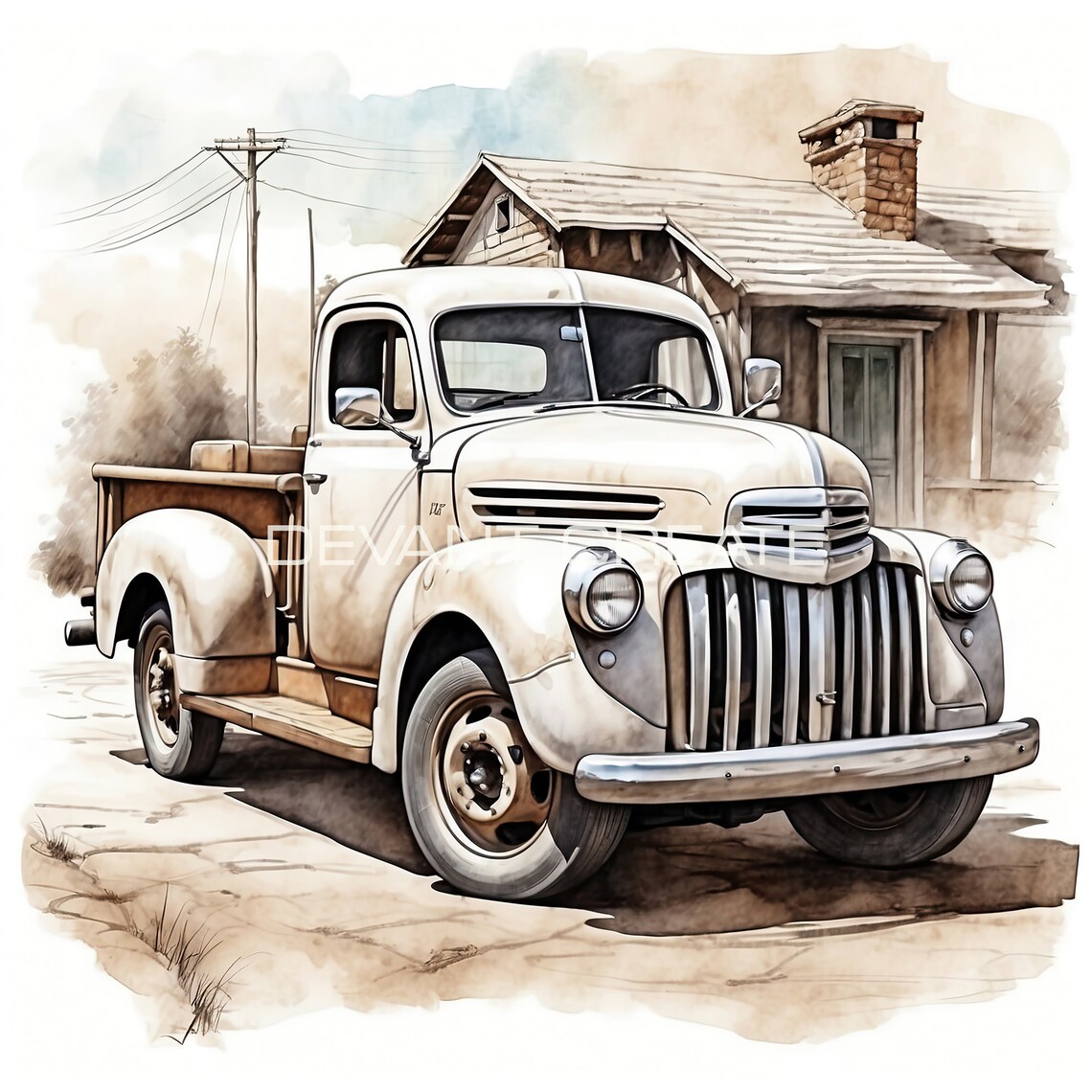 12 Old Classic Truck Clipart Truck Clipart Classic Truck - Etsy