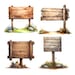 Watercolor Rustic Wood Sign Clipart: 26 PNG Designs (digital Download ...
