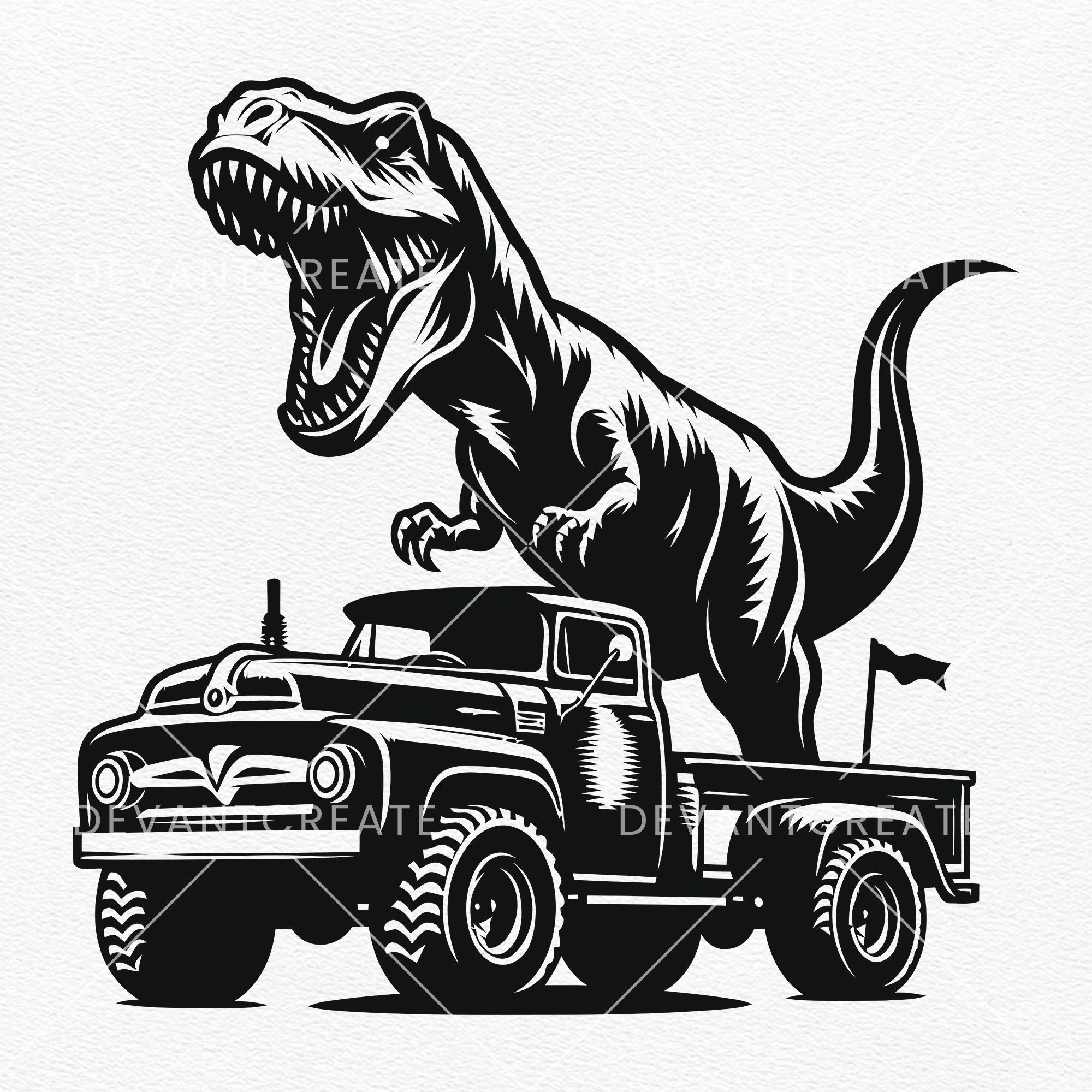 T rex line art - Etsy 日本