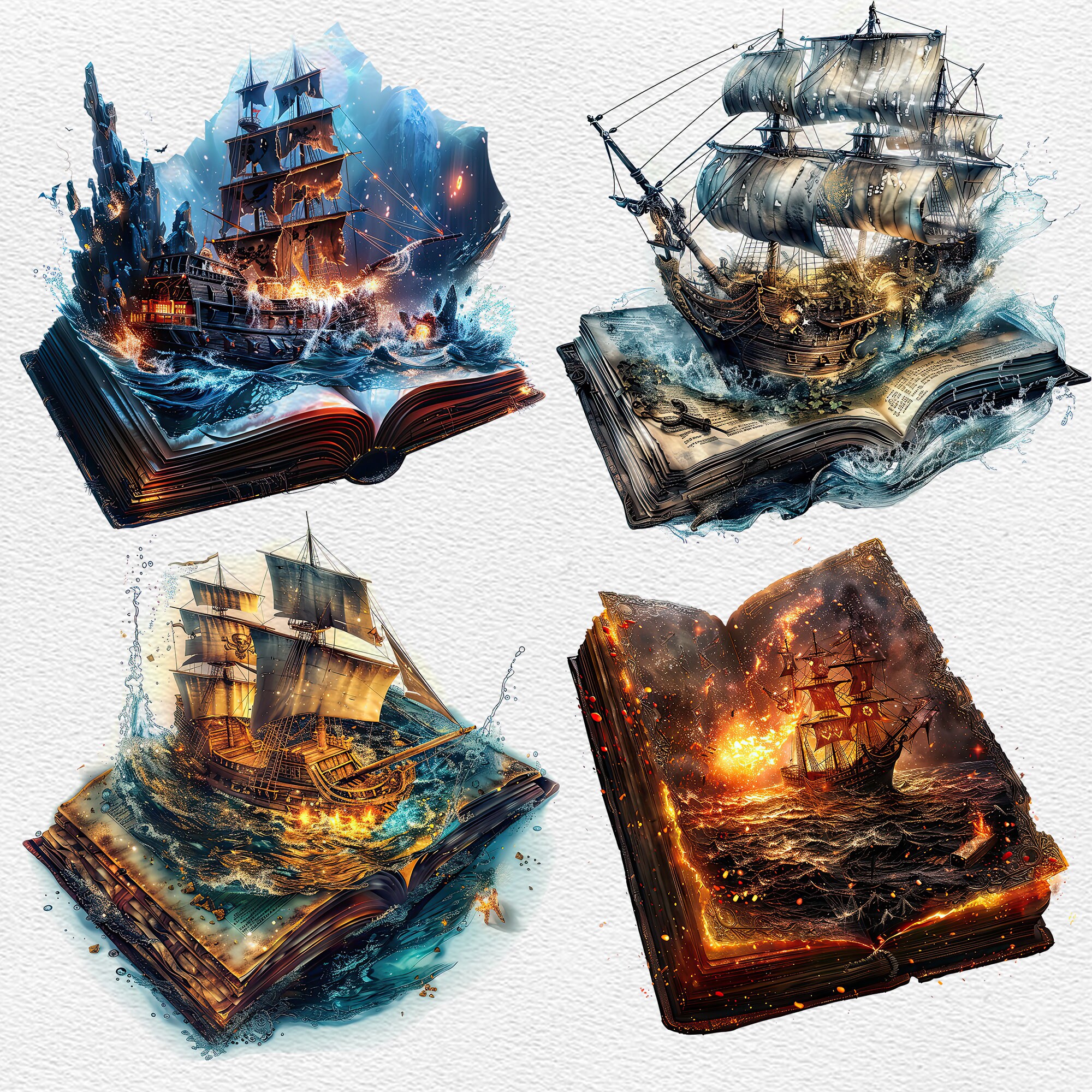 Fantasy Pirate Ship, 25 Old Pirates Ship Book Crafting