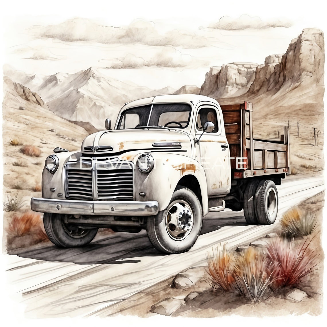 12 Old Classic Truck Clipart Truck Clipart Classic Truck - Etsy