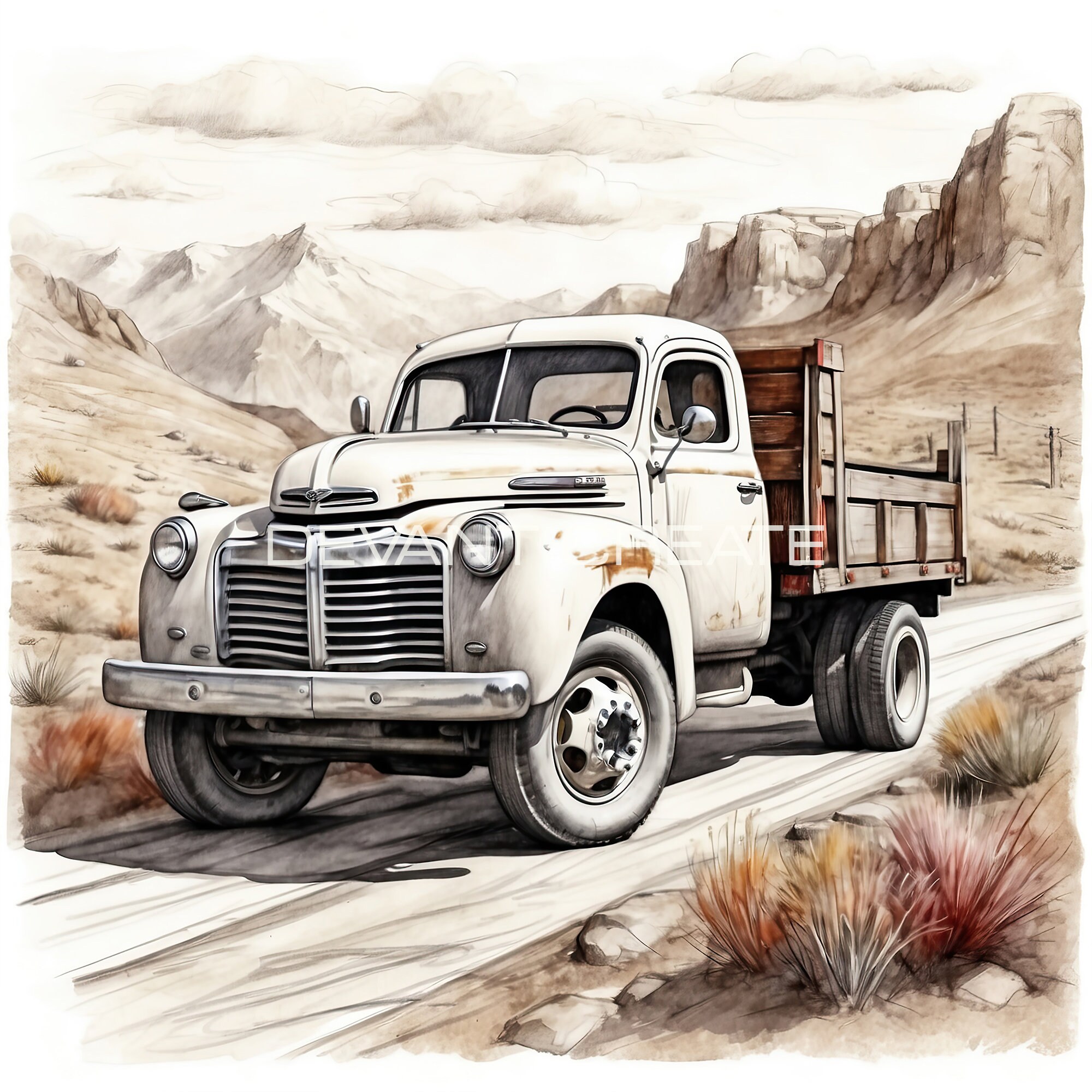 12 Old Classic Truck Clipart Truck Clipart Classic Truck - Etsy