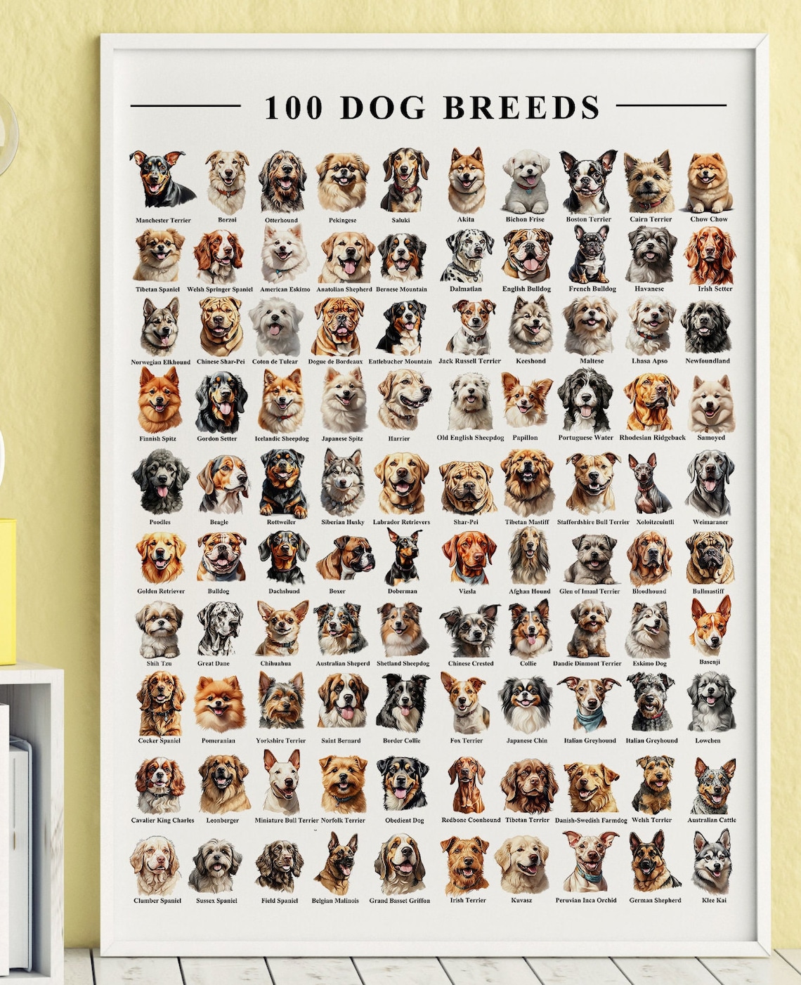 Dog Clipart, Dog Breeds Clipart, Cute Dog, Dog Poster - Etsy