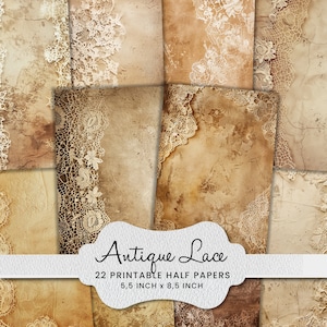 Antique Lace Paper: Grunge Mixed Media Collage (Digital Download)