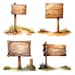 Watercolor Rustic Wood Sign Clipart: 26 PNG Designs (digital Download ...