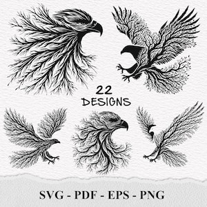 Majestic eagle vector,eagle byndle svg, twigs eagle,  branches eagle, nature eagle, freedom eagle, power eagle, eagle silhouette, flying eagle, head eagle, tree branches eagle, eaglecut files, eagle clipart