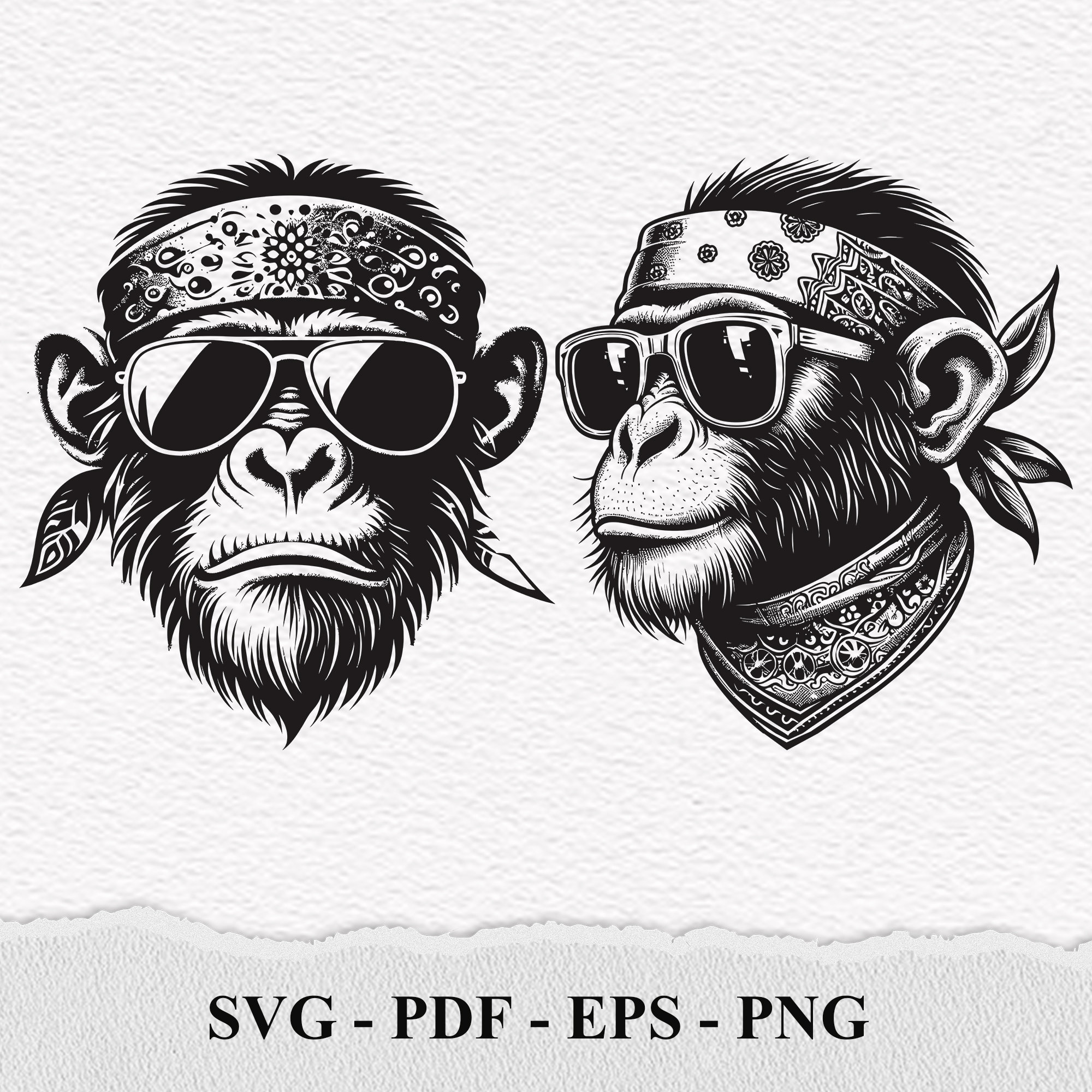 Silver 925 Rhodium Plated Hip-Hop Rock Monkey Ape Enamel
