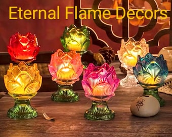 Crystal High Foot Glass Butter Lamp Holder Candle Holder - A Real Jewel of a Gift and Keepsake