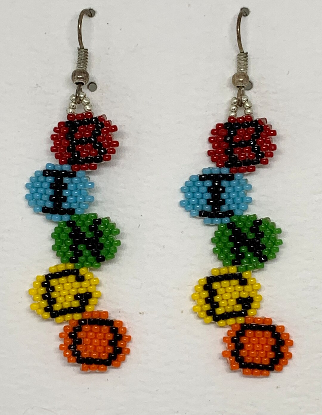 Hand Beaded BINGO Earrings Etsy