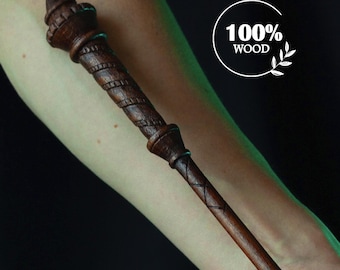 Salazar Wooden Wizarding Wand: Gift for Witch and Wizard