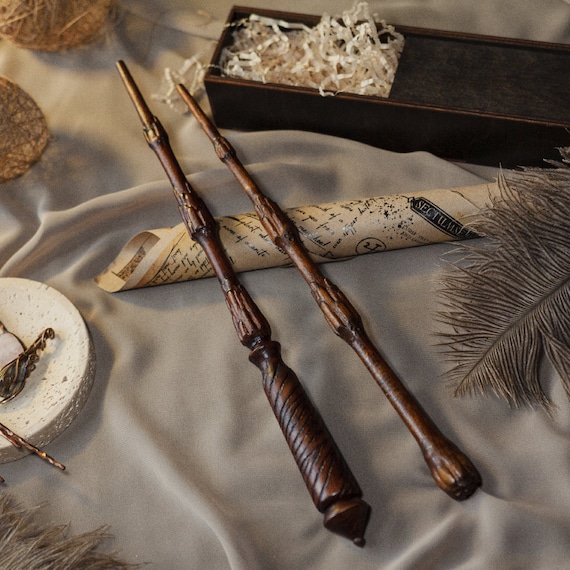 Custom Legacy Wooden Wand: Dark Brown and Honey Brown. Column - Etsy