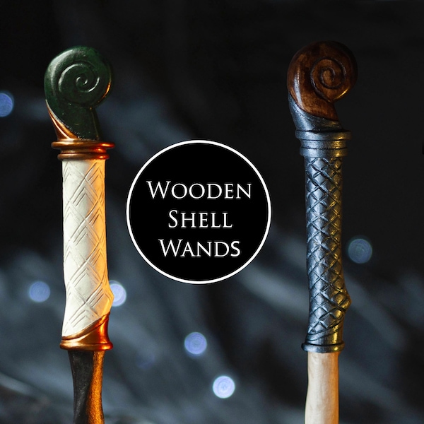 Sabre Honey Brown, Grey, Metallic, Custom Color or Light-Up Wooden Wand: Cosplay Prop