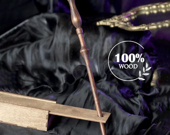 Luna Inspired Magic Wand, Handmade Beech Wood, Cosplay Prop