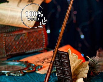 Molly Inspired Magic Wand, Handmade Wooden Wizard Wand, Cosplay Prop, Book Lover Gift