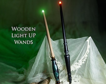 Legacy Wand – Ominis Gaunt & Sebastian Sallow Light Up | Wooden Magic Wand | Custom Cosplay Wizard Gift