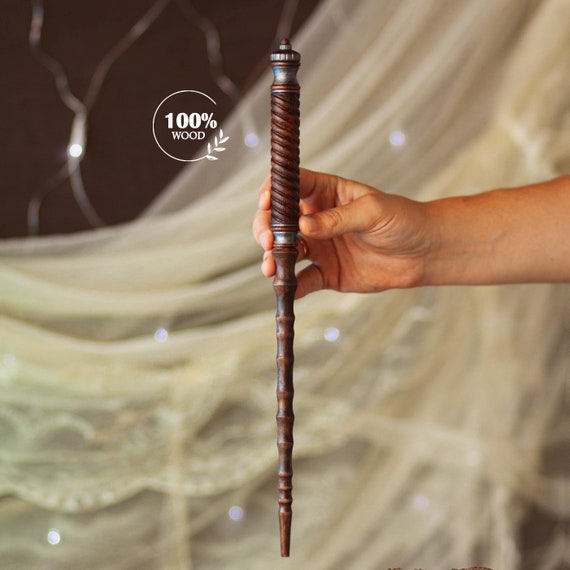 Handmade Swirl Wooden Magic Wand: Wizard Witch Gift - Etsy
