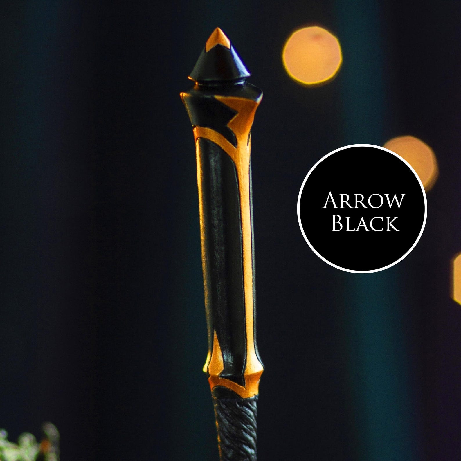 Arrow Pink, Black, Brown, Custom Colour, Light-up Wooden Wand: Cosplay ...